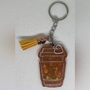 Epoxy Resin Coffee Keychain